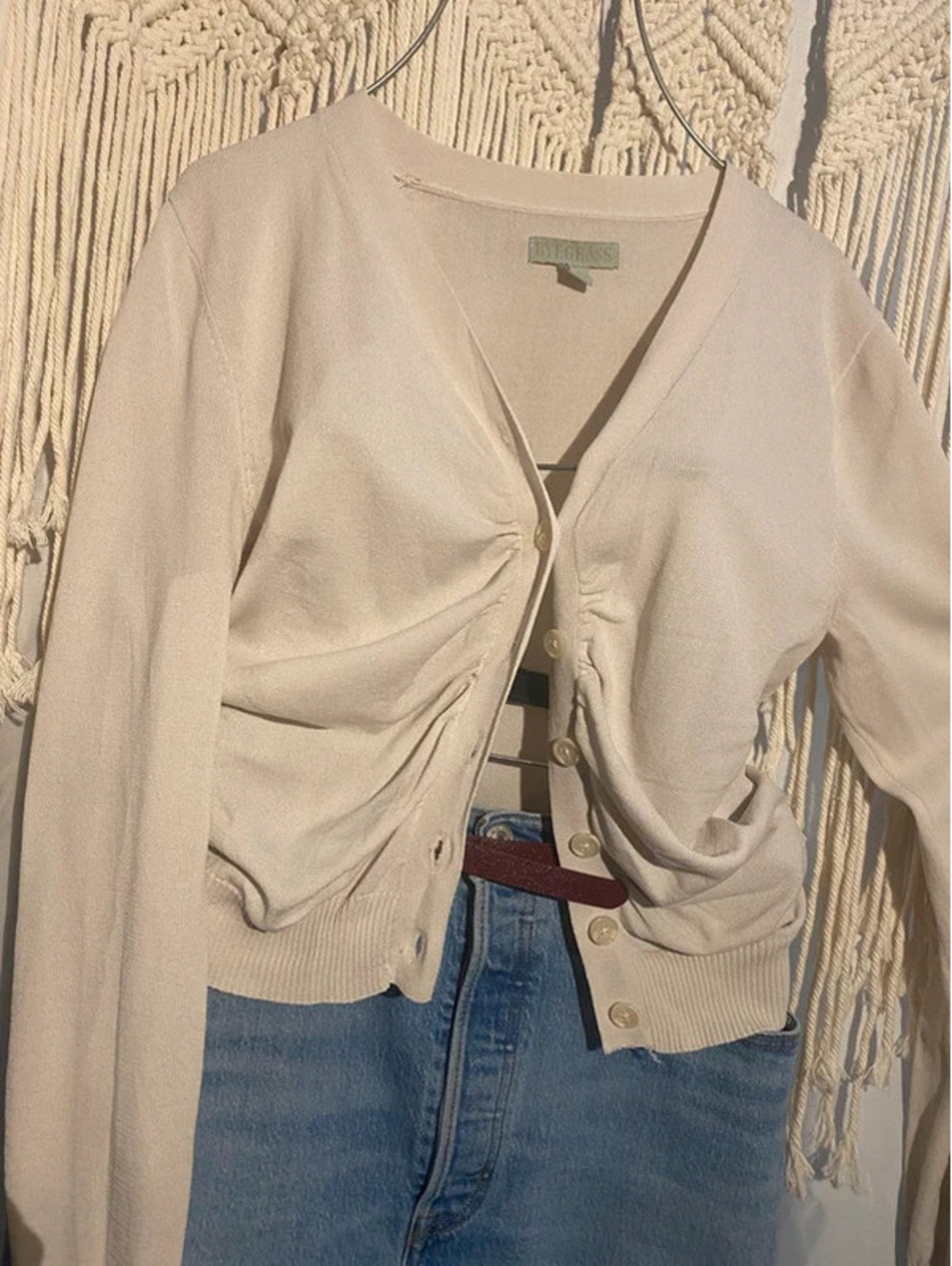 Light n cute button up sweater